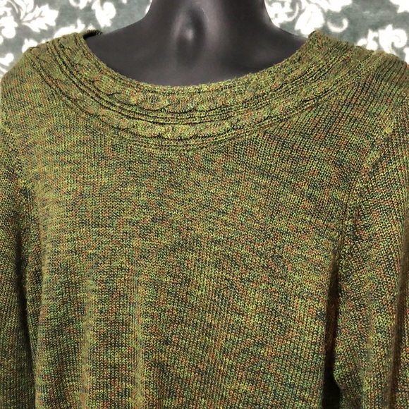 CJ Banks Green Knit Sweater Size 1X - Picture 2 of 8